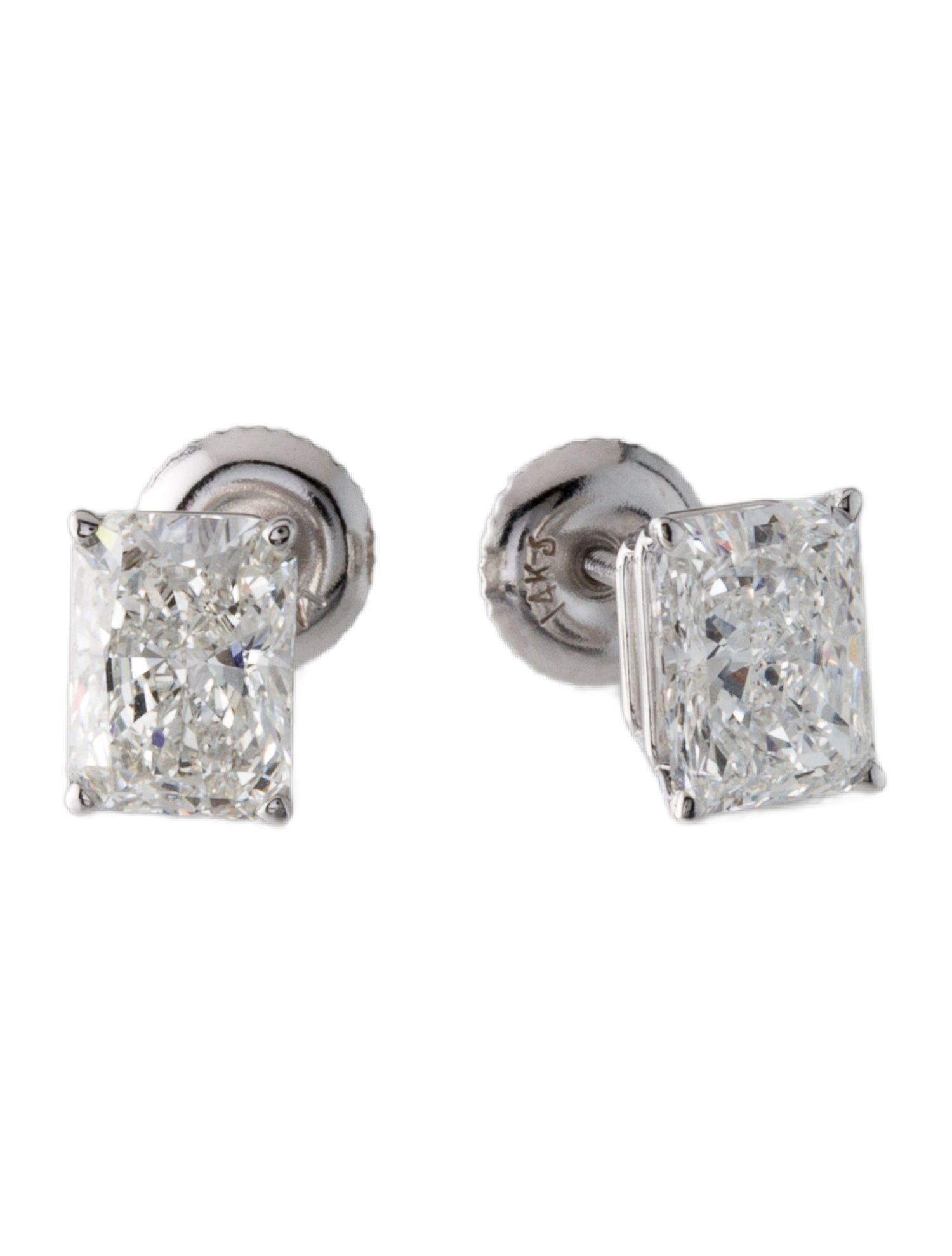 Earrings 14K 2.60ctw Lab-Grown Diamond Solitaire Stud
