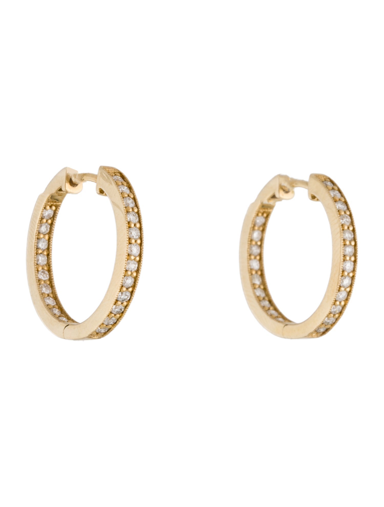 Earrings ARYA 14K Diamond Inside-Out Hoop