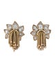 Earrings French Retro 3.10ctw Diamond Tassel Earclips