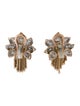 Earrings French Retro 3.10ctw Diamond Tassel Earclips