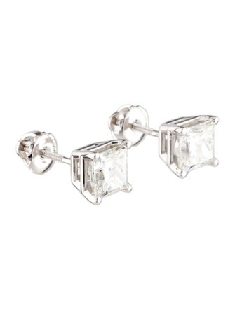 Earrings 14K 2.87ctw Lab-Grown Diamond Solitaire Stud Earrings