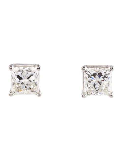 Earrings 14K 2.81ctw Lab-Grown Diamond Solitaire Stud Earrings
