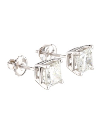 Earrings 14K 2.81ctw Lab-Grown Diamond Solitaire Stud Earrings