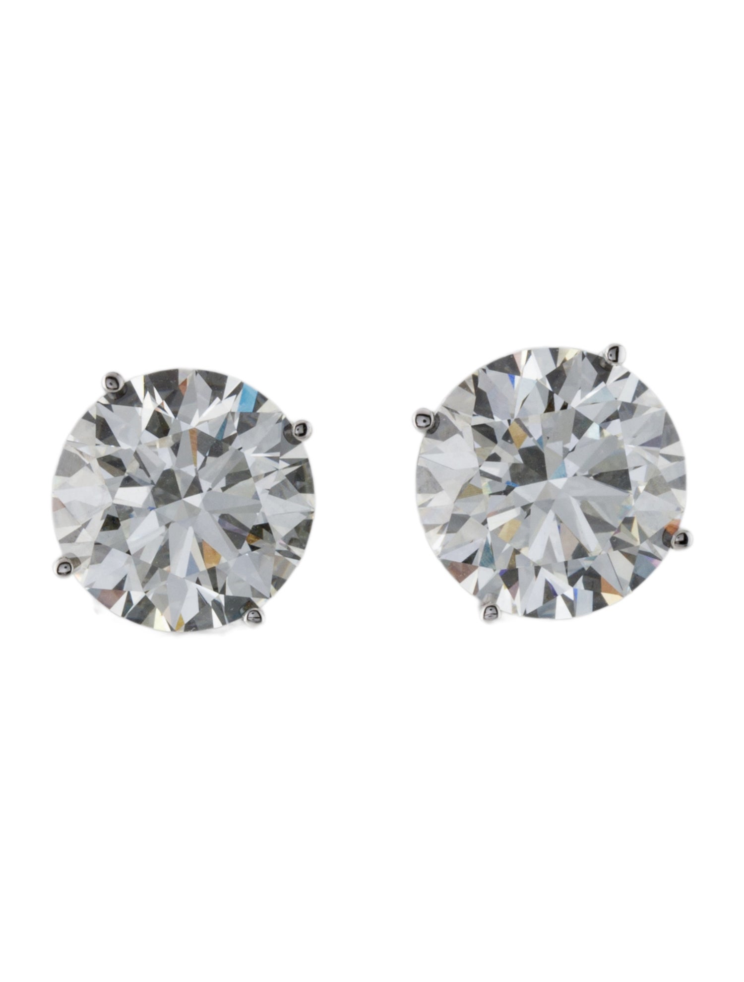 Earrings 14K 10.61ctw Lab-Grown Diamond Solitaire Stud