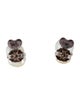 Earrings 18K Pearl Baroque & Diamond Stud Earrings