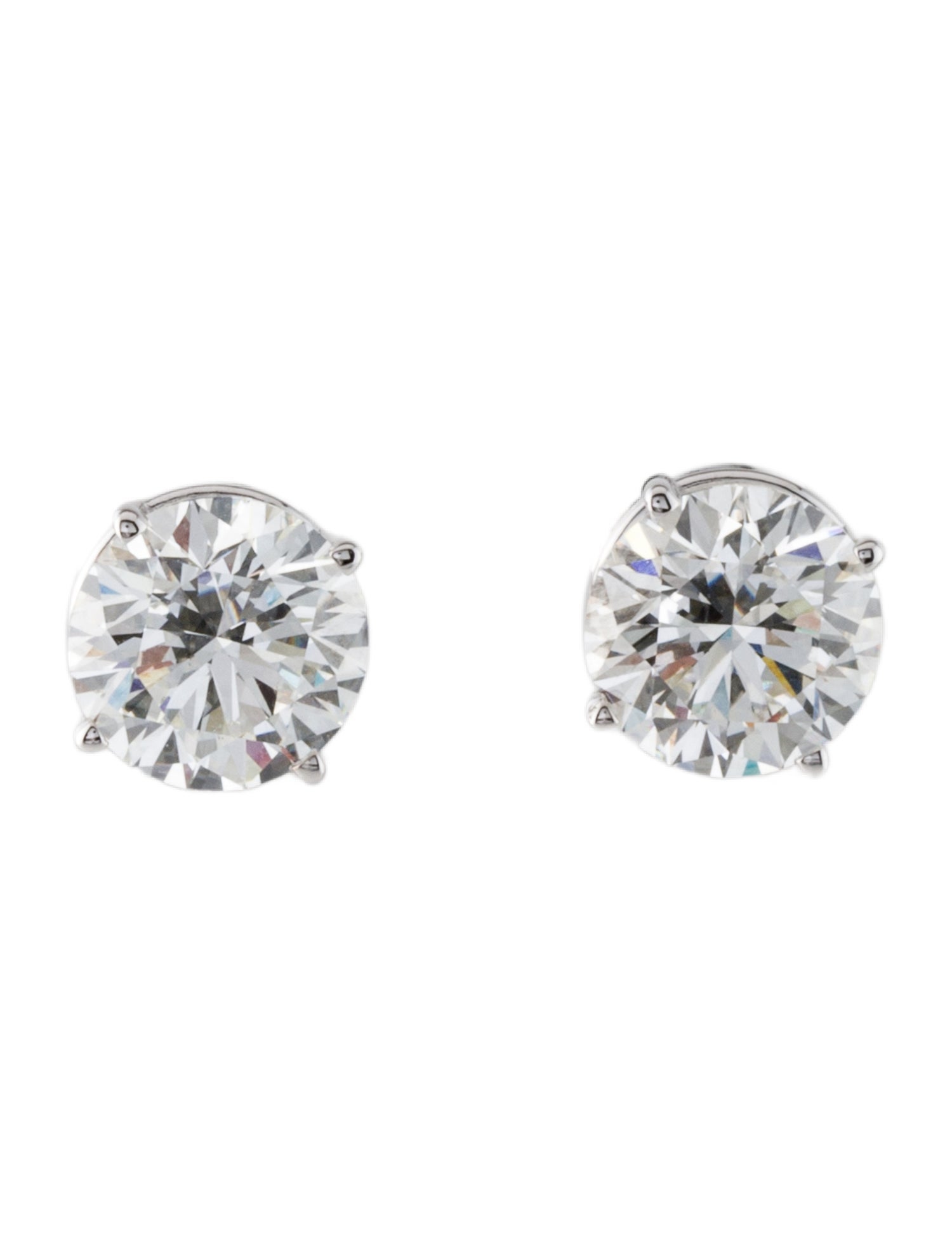Earrings 14K 3.83ctw Lab-Grown Diamond Solitaire Stud
