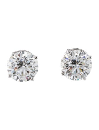 Earrings 14K 3.83ctw Lab-Grown Diamond Solitaire Stud Earrings