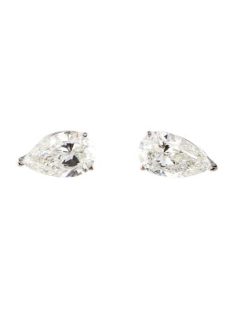 Earrings 14K 3.09ctw Lab-Grown Diamond Solitaire Stud Earrings
