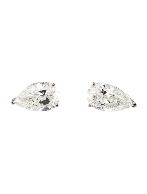 Earrings 14K 3.09ctw Lab-Grown Diamond Solitaire Stud Earrings