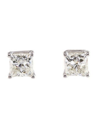 Earrings 14K 1.83ctw Lab-Grown Diamond Solitaire Stud Earrings