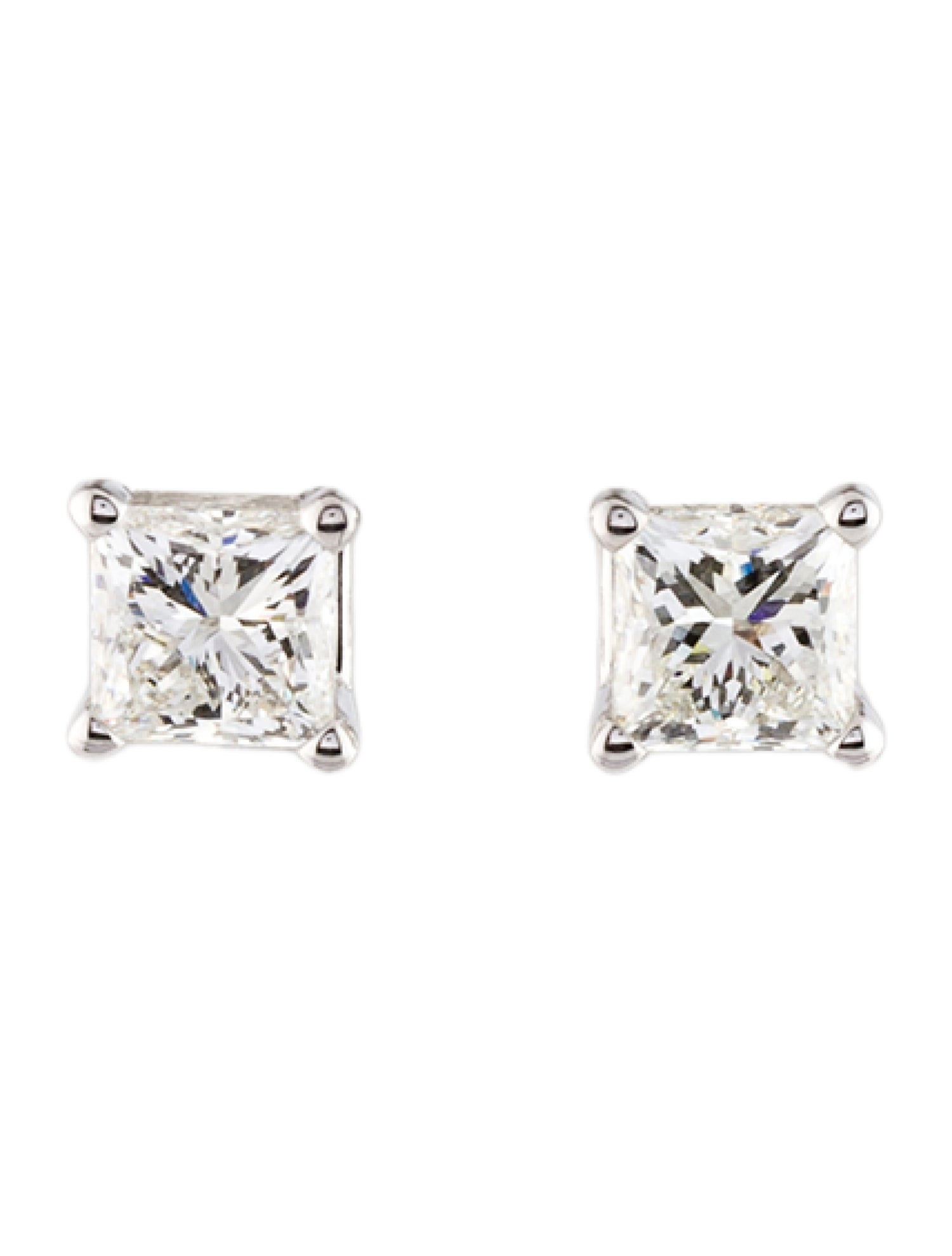 Earrings 14K 1.77ctw Lab-Grown Diamond Solitaire Stud Earrings
