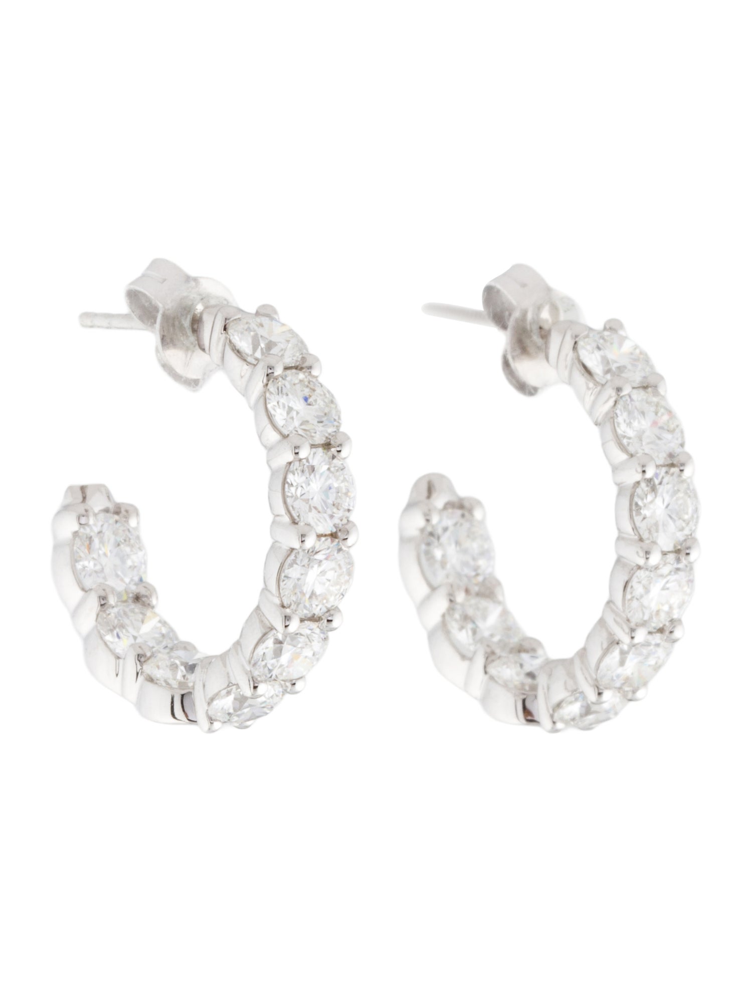 Earrings 14K 5.0ctw Inside-Out Hoop