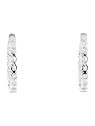 Earrings 14K 3.18ctw Lab-Grown Diamond Inside-Out Hoop Earrings