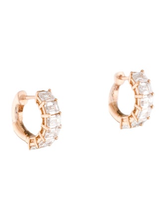Earrings 14K Lab-Grown Diamond 3.12ctw Hoop Earrimgs