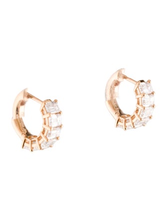 Earrings 14K Lab-Grown Diamond 3.12ctw Hoop Earrimgs