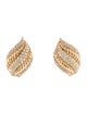 Earrings 18K 3.20ctw Diamond Leaf Earclips