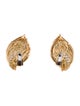 Earrings 18K 3.20ctw Diamond Leaf Earclips