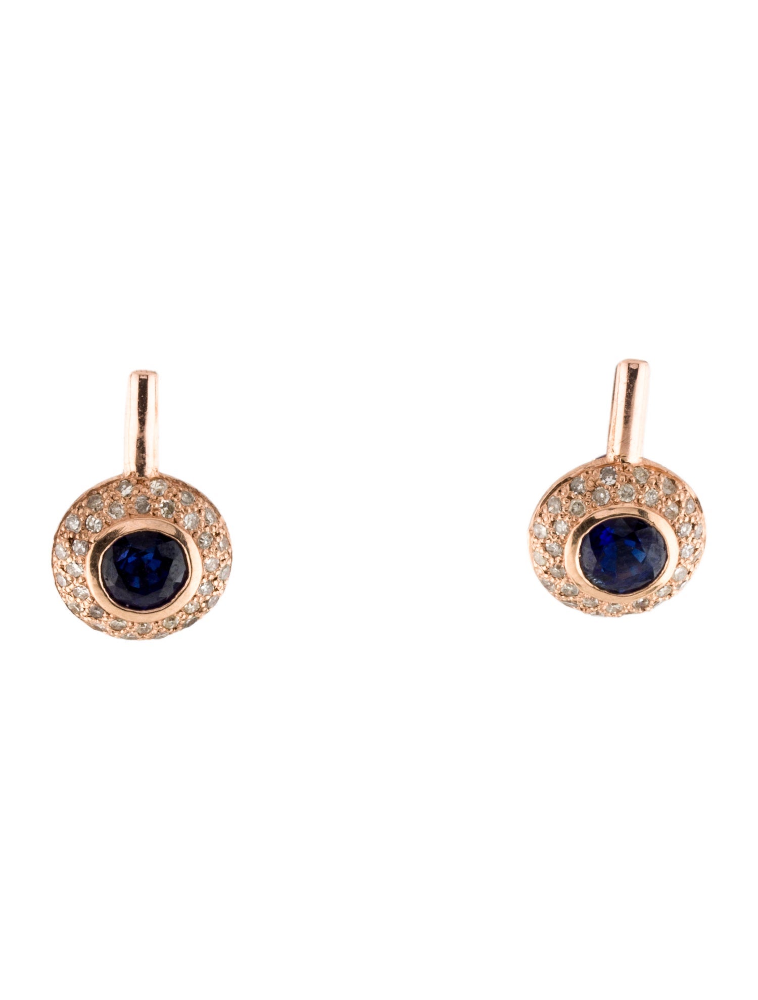 Earrings 14K 1.30ctw Kyanite & Diamond Drop