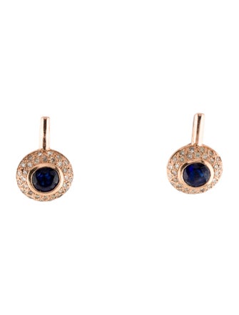 Earrings 14K 1.30ctw Kyanite & Diamond Drop Earrings