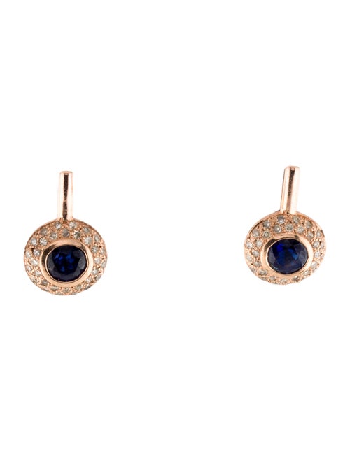 Earrings 14K 1.30ctw Kyanite & Diamond Drop Earrings