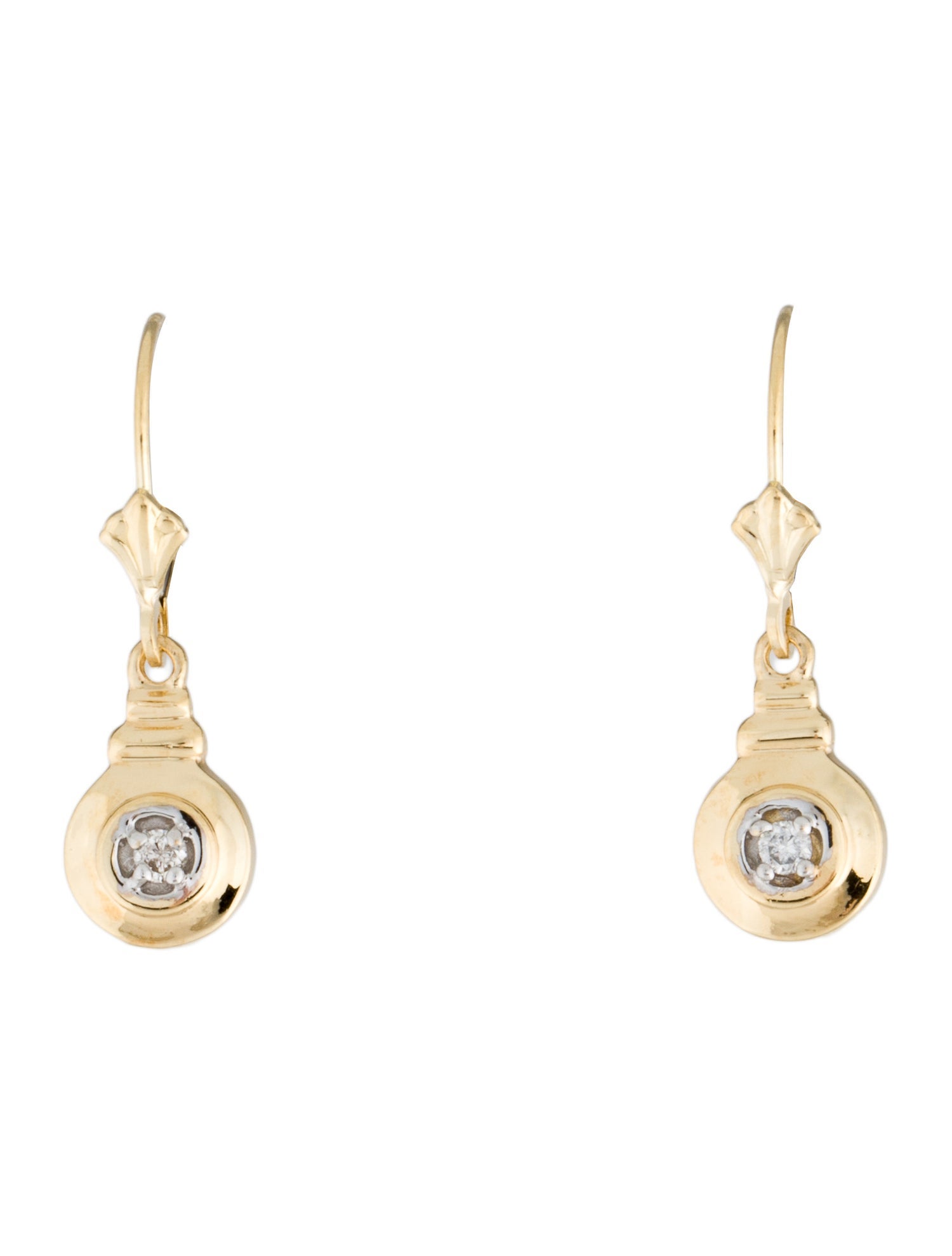 Earrings 14K Diamond Drop