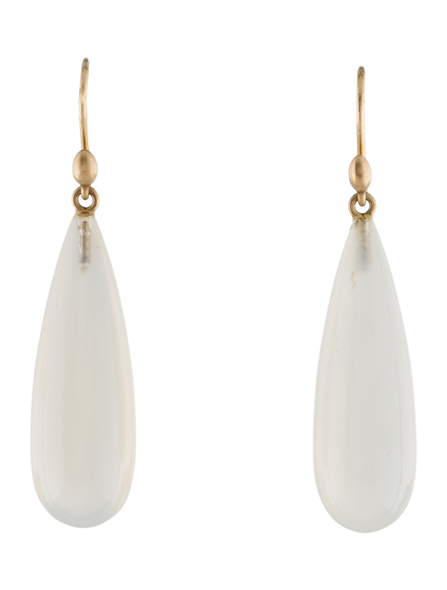 Earrings 14K Chalcedony Teardrop Drop
