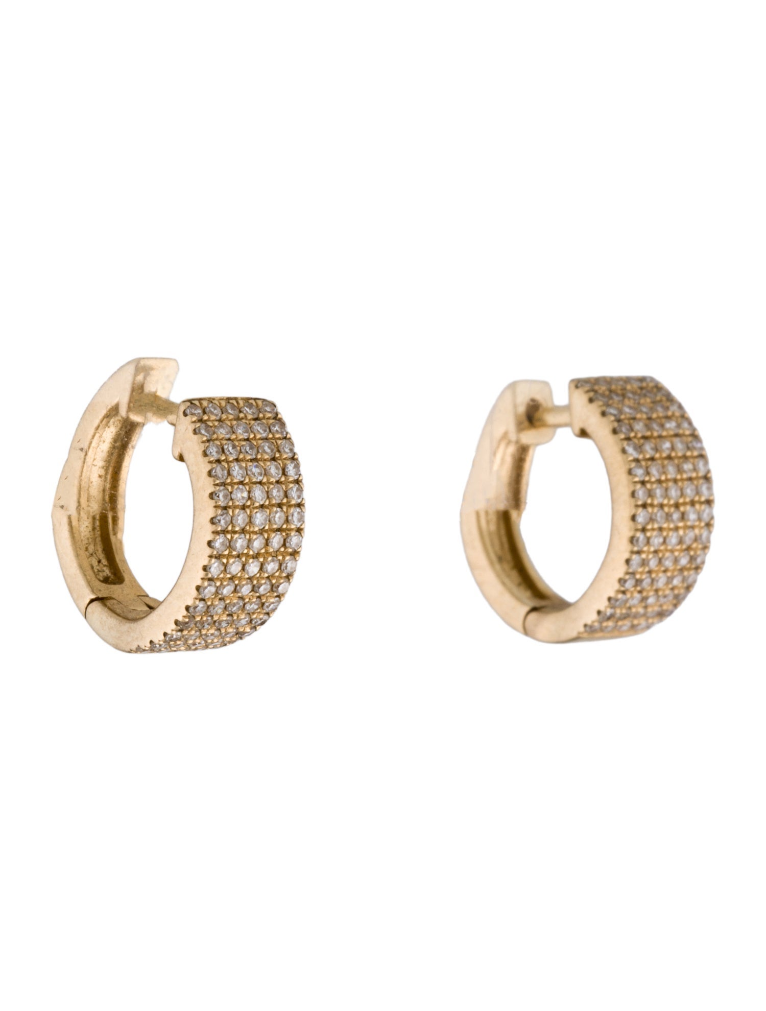 Earrings 14K Diamond Huggie