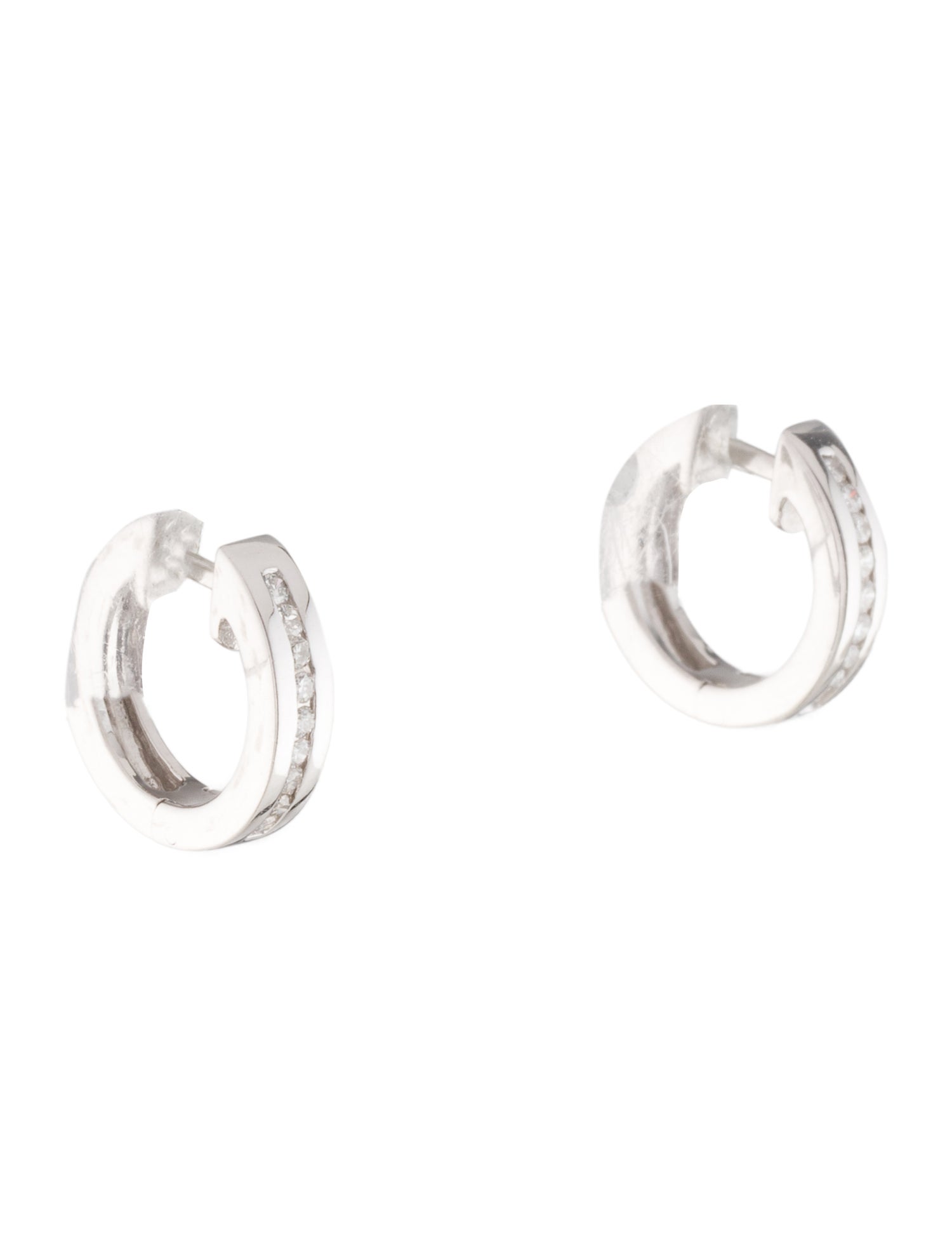 Earrings 14K Diamond Huggie Earrings