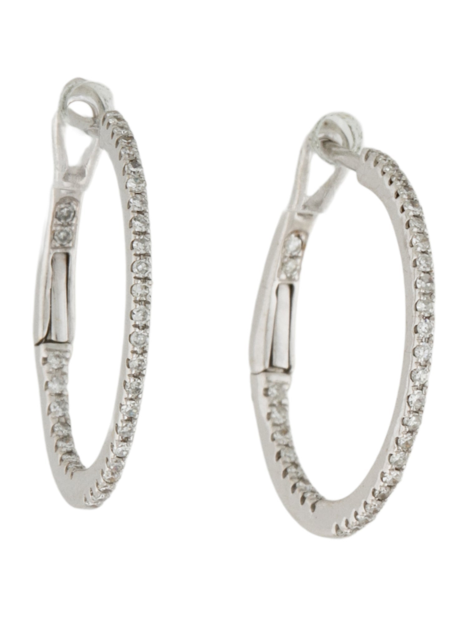 Earrings 18K Diamond Inside-Out Hoop Earrings