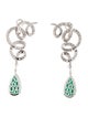 Earrings 18K 15.00ctw Emerald & Diamond Convertible Earclips