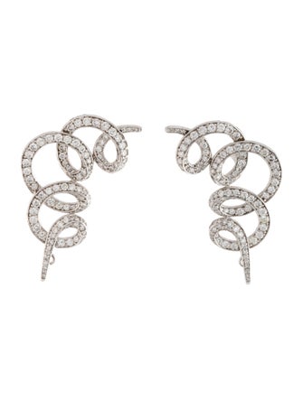 Earrings 18K 15.00ctw Emerald & Diamond Convertible Earclips