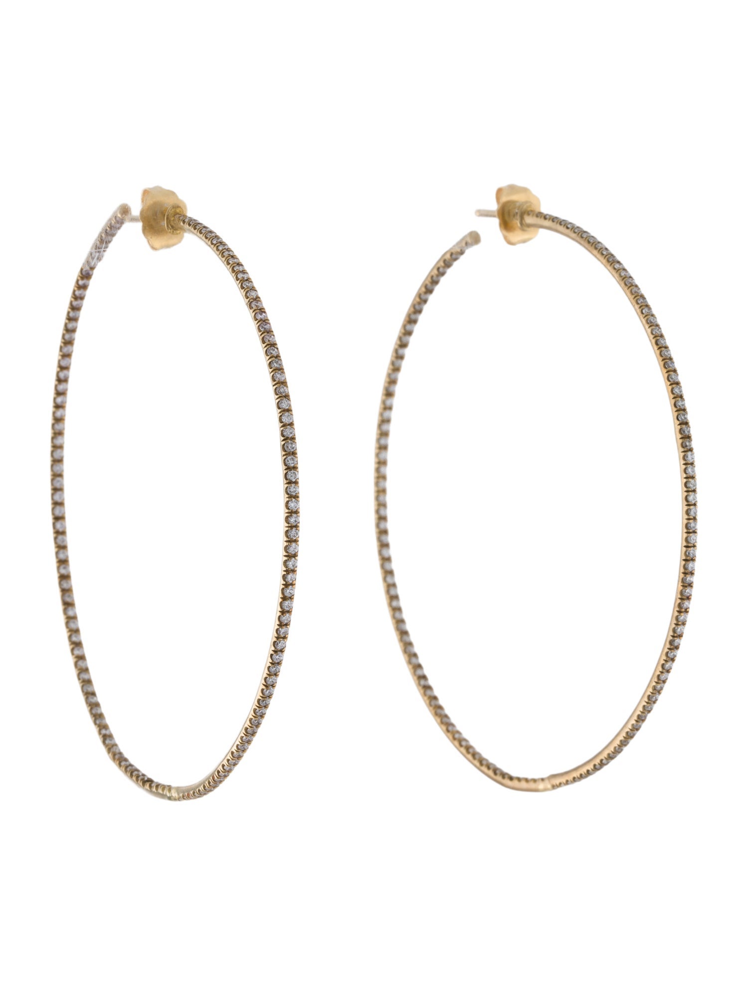 Earrings 10K 1.19ctw Diamond Hoop