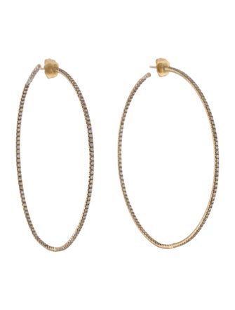 Earrings 10K 1.19ctw Diamond Hoop Earrings