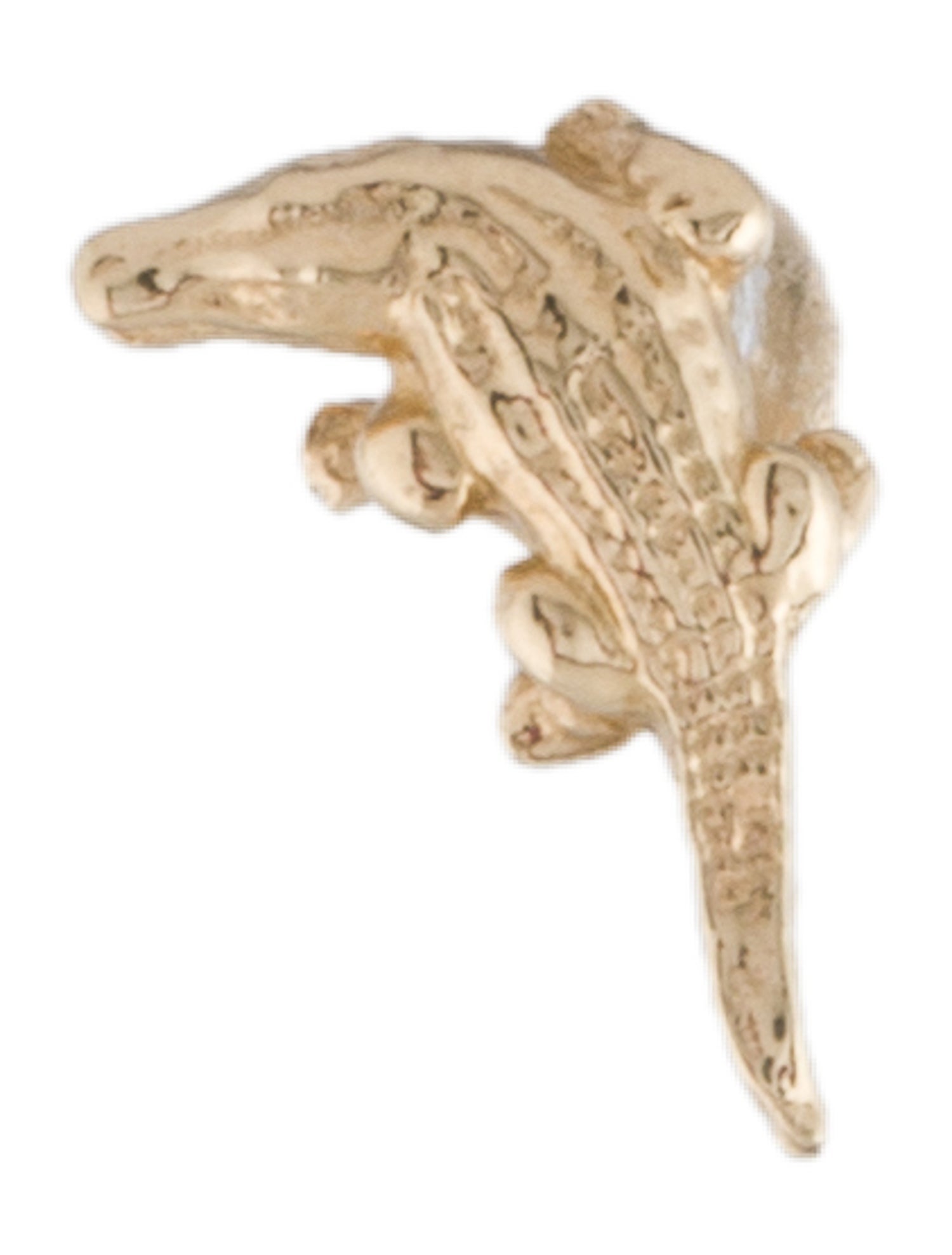 Earrings Alligator Threaded Flat Back Single Earring