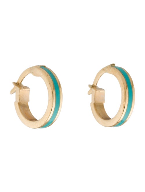 Earrings 14K Enamel Hoop Earrings