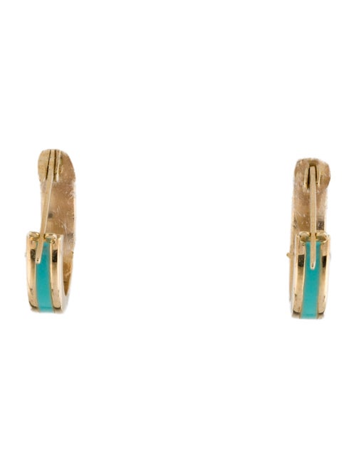 Earrings 14K Enamel Hoop Earrings