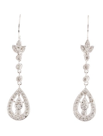 Earrings 18K Diamond Drop Earrings