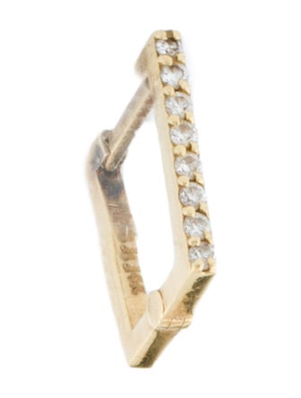 Earrings 14K Diamond Single Hoop Earring