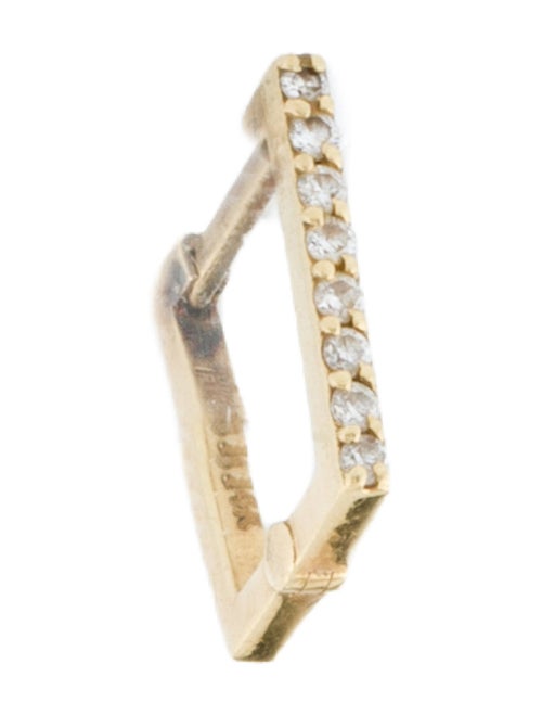 Earrings 14K Diamond Single Hoop Earring