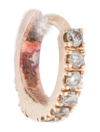 Earrings 14K Diamond Single Hoop Earrings