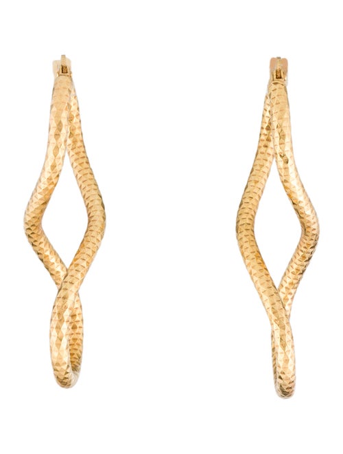 Earrings 14K Textured Infinity Drop Earrings