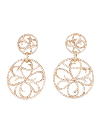 Earrings 18K 5.43ctw Diamond Drop Earrings