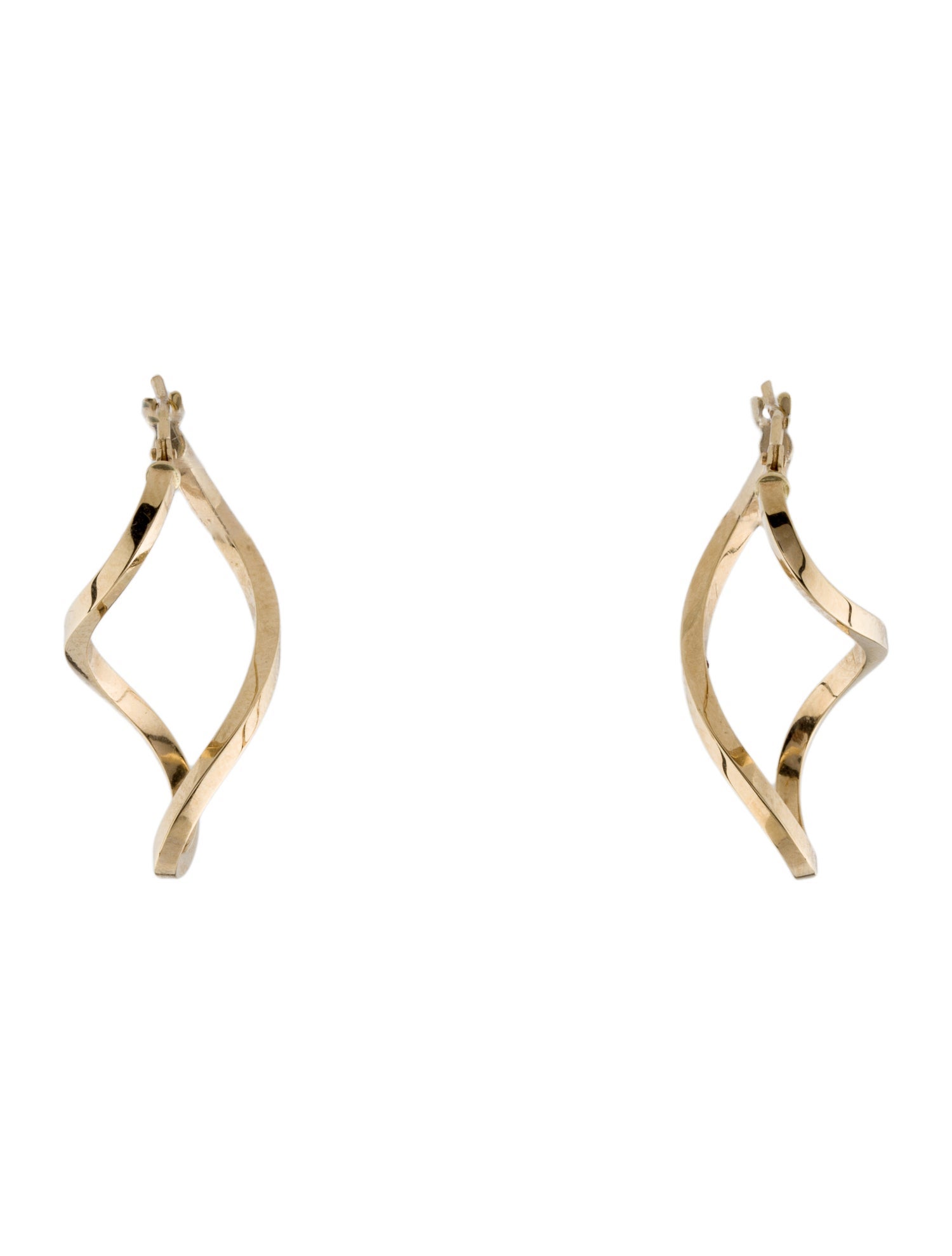 Earrings 14K Spiral Drop Earrings