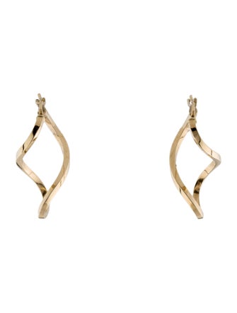 Earrings 14K Spiral Drop Earrings