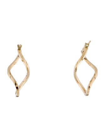 Earrings 14K Spiral Drop Earrings