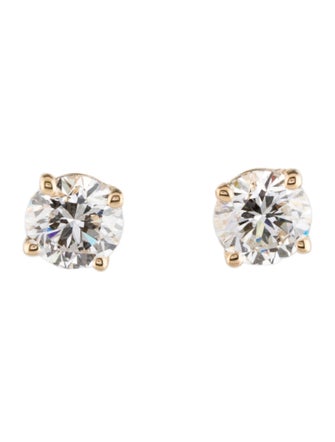 Earrings 14K 2.00ctw Lab-Grown Diamond Solitaire Stud Earrings