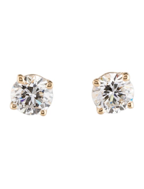 Earrings 14K 2.00ctw Lab-Grown Diamond Solitaire Stud Earrings