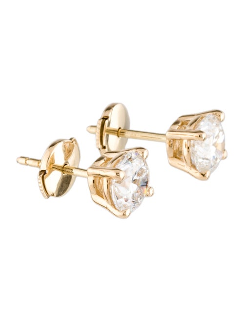 Earrings 14K 2.00ctw Lab-Grown Diamond Solitaire Stud Earrings