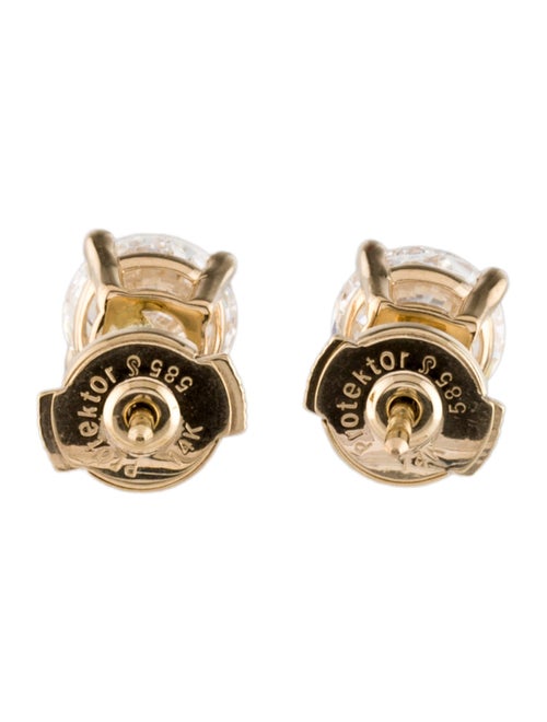 Earrings 14K 2.00ctw Lab-Grown Diamond Solitaire Stud Earrings