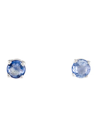 Earrings Platinum Sapphire Stud Earrings